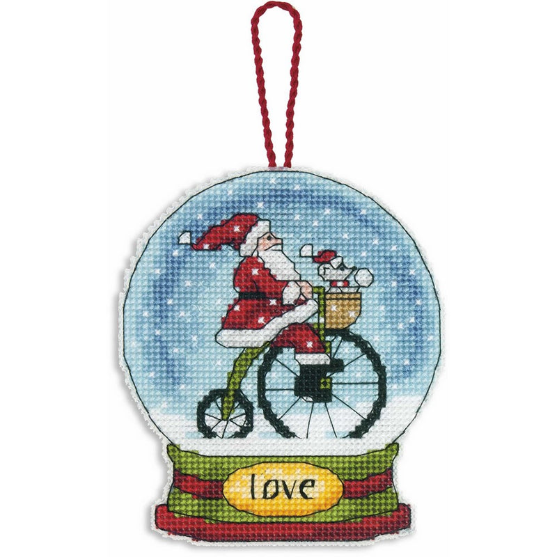 Dimensions Crafts Counted Cross Stitch Ornament, Love Snow Globe