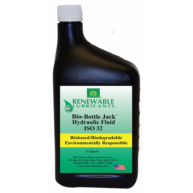 Renewable Lubricants Bio-Bottle Jack ISO 32 Hydraulic Lubricant, 1 qt Bottle