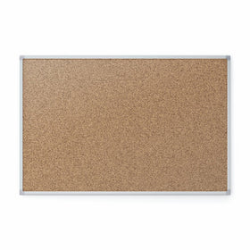 Mead Classic Cork Bulletin Board, Cork Board, 3' x 2',Aluminum Frame (85361)