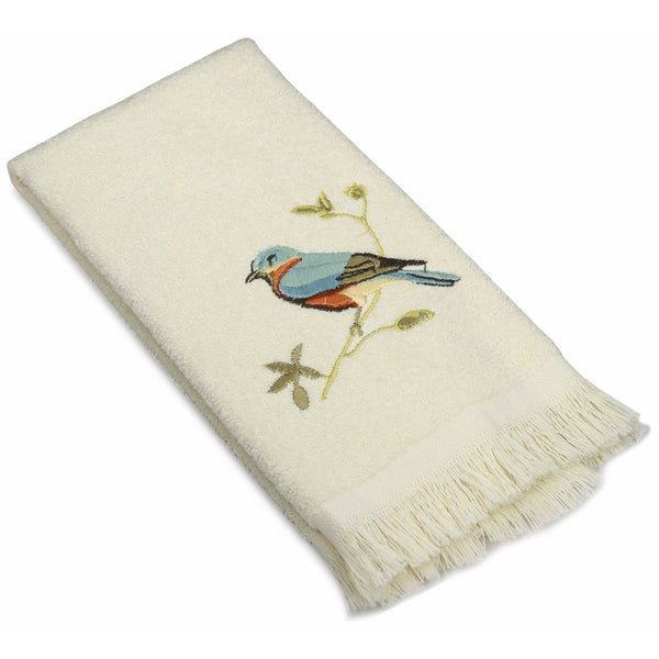 Avanti Linens Gilded Birds Fingertip Towel, Ivory