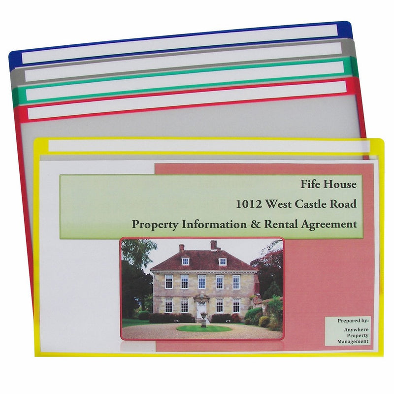 C-Line Write-On Project Folders, Heavyweight Poly, Clear, 8.5 x 14 Inches, 25 per Box (62180)