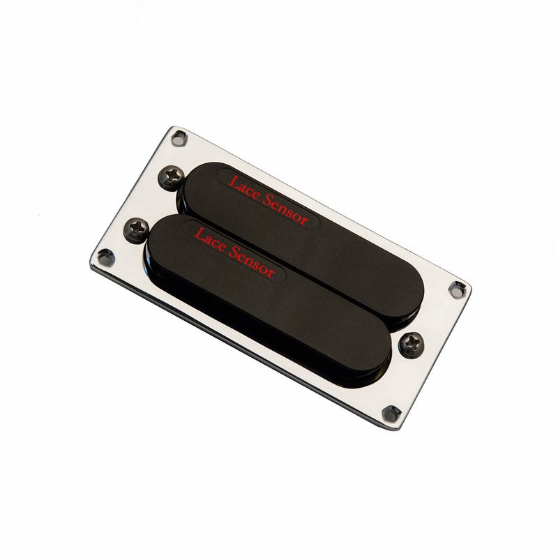 Lace Sensor Red-Red Dually T-Plus Humbucker Guitar Pickup Black Bridge