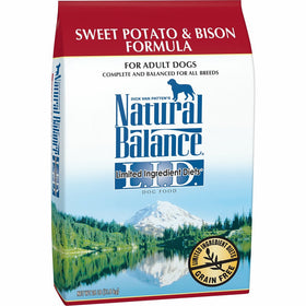 Natural Balance L.I.D. Limited Ingredient Diets Dry Dog Food, Grain Free, Sweet Potato & Bison Formula, 26-Pound