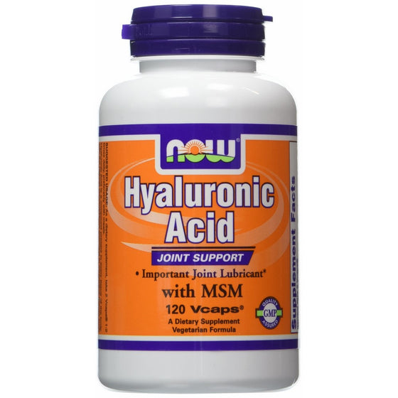 Now Foods Hyaluronic Acid with MSN, 120 Capsules (Pack of 2)