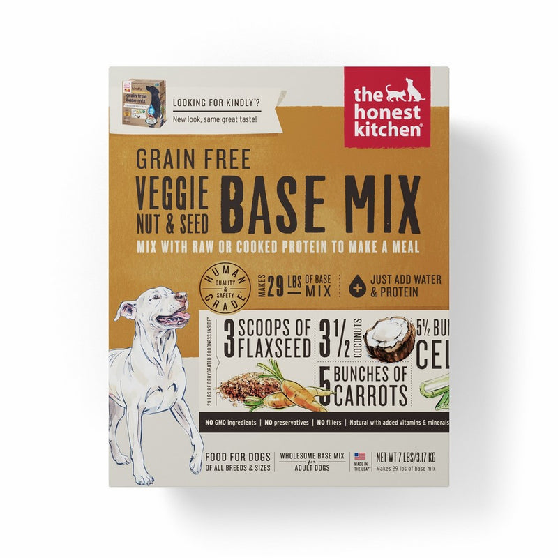 Honest Kitchen The Grain Free Veggie, Nut & Seed Base Mix Recipe for Dogs, 7 lb box - Kindly