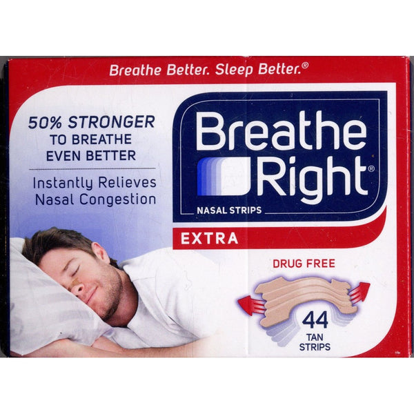 Breath Right - Extra Strong Nasal Strips - Pack of 3 Total 132 Strips