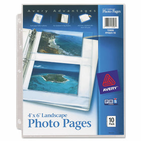 Avery Horizontal Photo Pages, Acid Free, 4 x 6 Inches, Pack of 10 (13406)