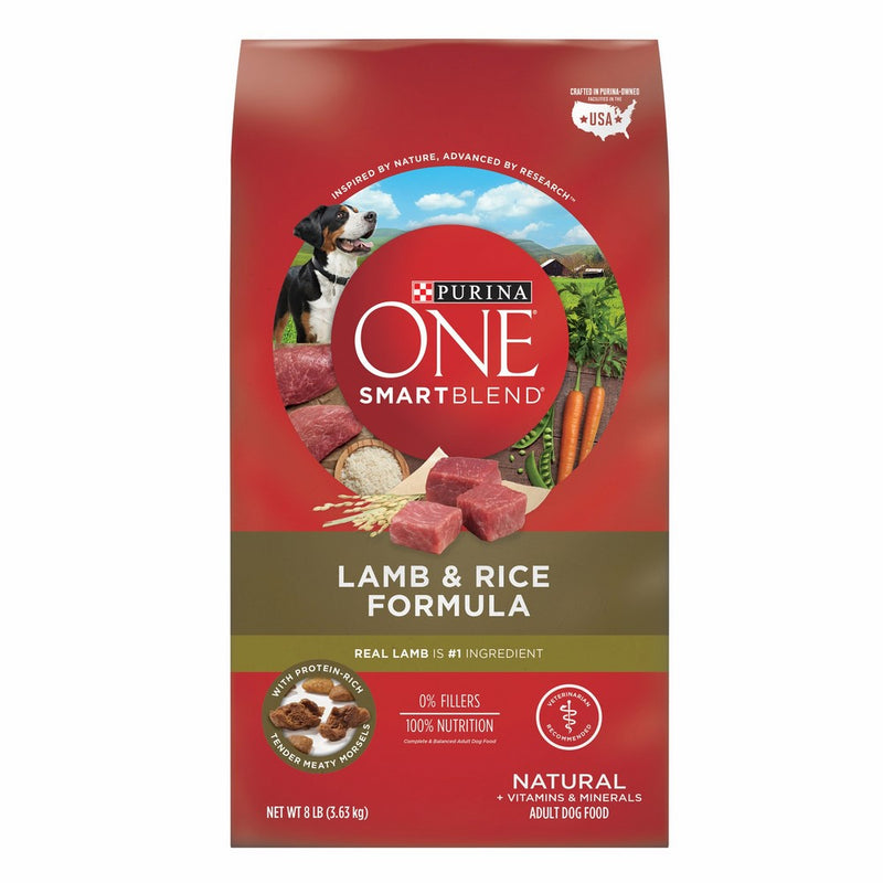 Purina ONE SmartBlend Natural Lamb & Rice Formula Adult Dry Dog Food - 8 lb. Bag