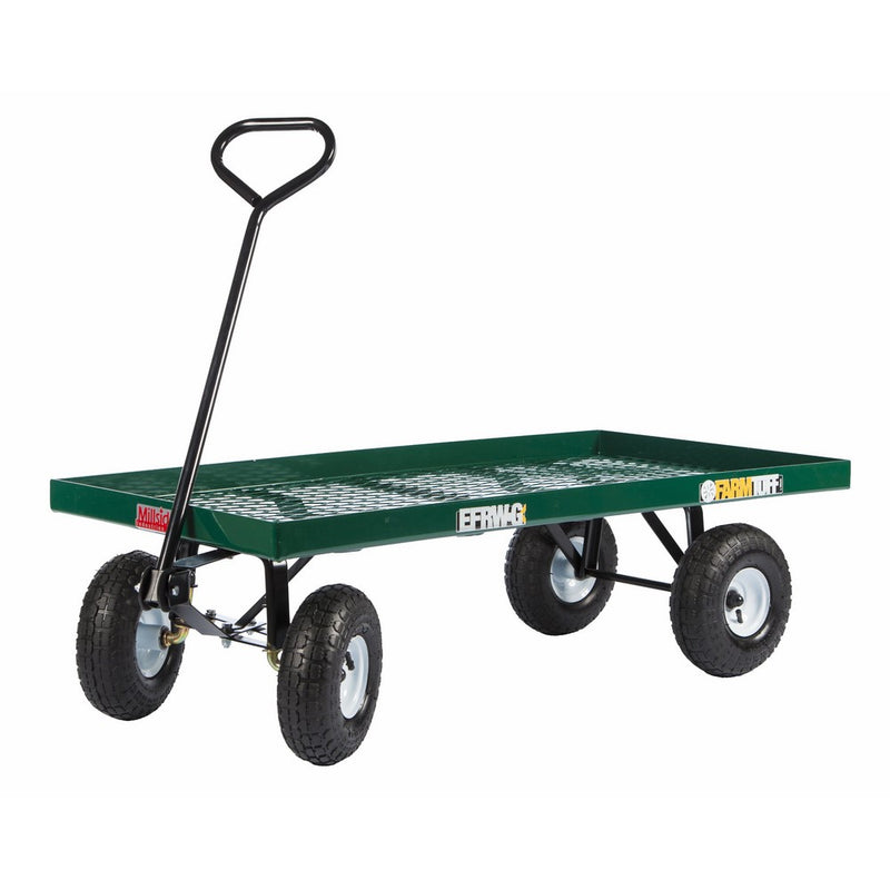 Farm Tuff Metal Deck Wagon, 24-Inch by 48-Inch, Green