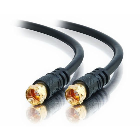 C2G 27029 Value Series F-Type RG59 Composite Audio/Video Cable, Black (3 Feet, 0.91 Meters)