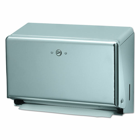 San Jamar T1950XC Mini C-Fold/Multifold Towel Dispenser, Chrome, 11 1/8 x 3 7/8 x 7 7/8