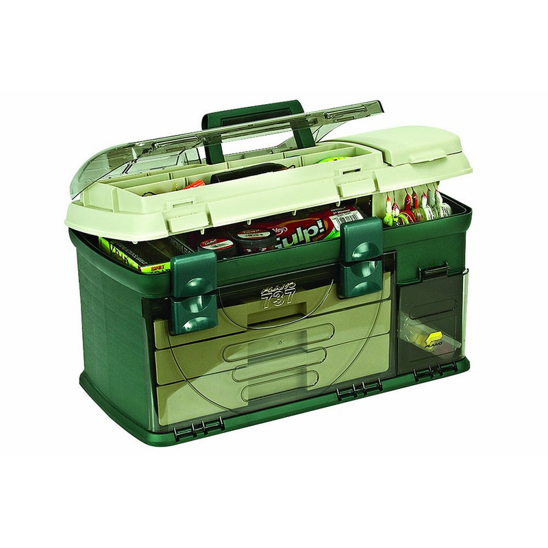 Plano 3-Drawer Tackle Box, Green Metallic/Beige