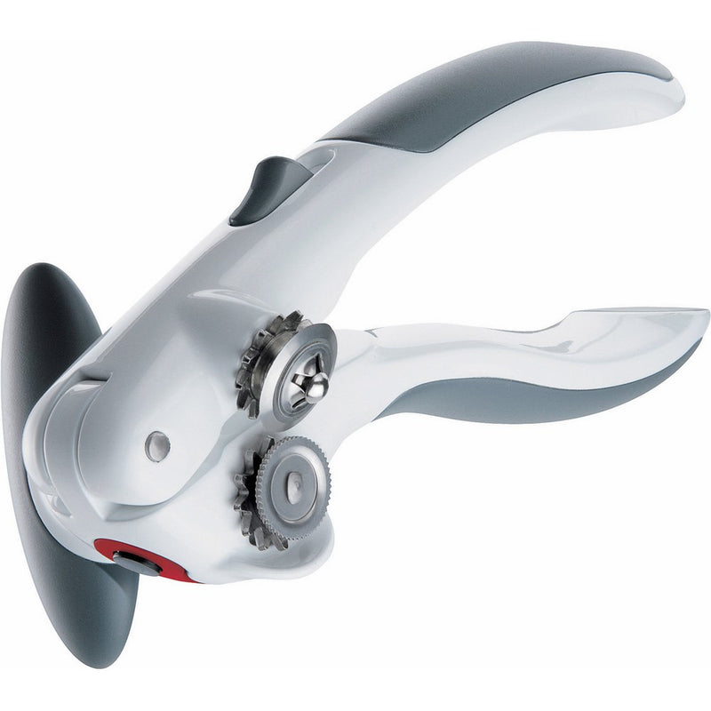 Zyliss Lock N' Lift Can Opener with Lid Lifter Magnet, White