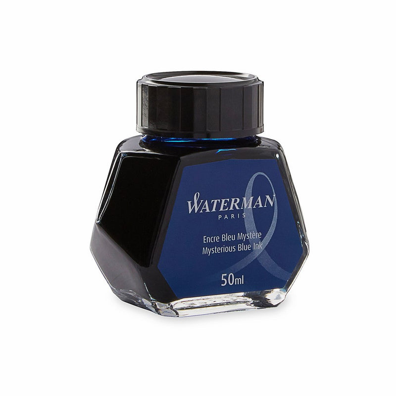 Waterman 1.7 oz Ink Bottle for Fountain Pens, Mysterious Blue (S0110790)