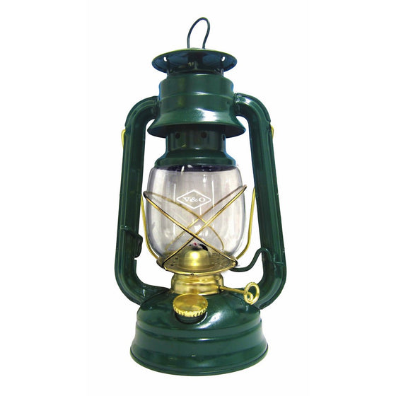 Glo Brite by 21st Century 210-76040 Centennial Gold Trim Oil Lantern, Green