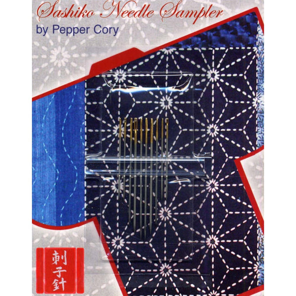 Blue Feather Sashiko Needle Sampler, Assorted Sizes, 10 Per Package