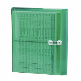 Smead Poly Envelope, 1-1/4" Expansion, String-Tie Closure, Side Load, Letter Size, Green, 5 per Pack (89523)