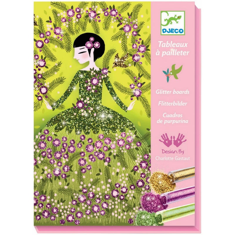 Djeco Colored Glitter Art Kit, Dresses