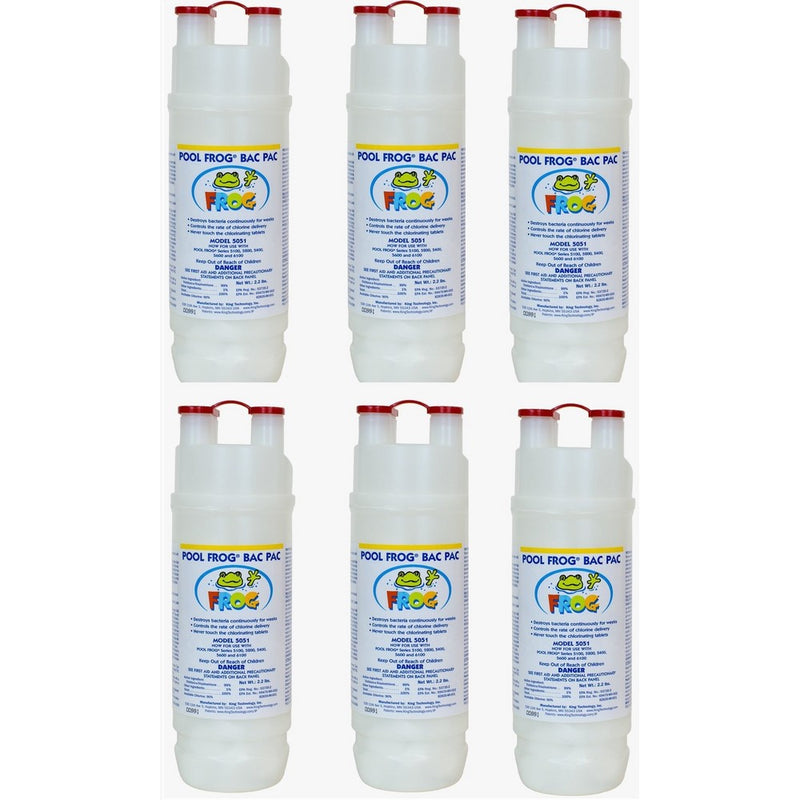 King Technology Pool Frog Mineral Purifier Replacement Chlorine Bac Pac - 6 Pack