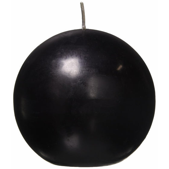 Zest Candle 2-Piece Ball Candles, 4-Inch, Black