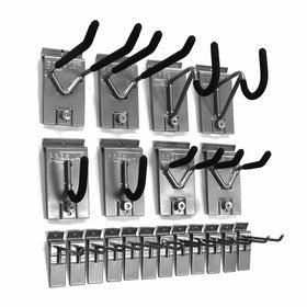 Proslat 11004 1/8-Inch Backplates Steel Hook Kit Designed for Proslat PVC Slatwall, 20-Piece
