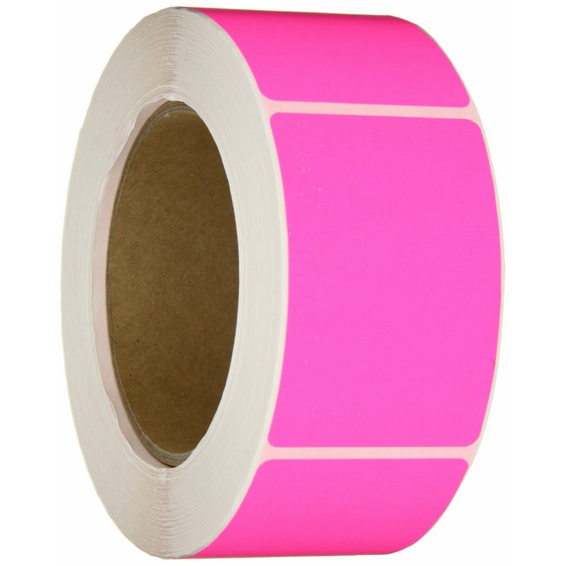 Aviditi DL630K Rectangle Inventory Color Coded Label, 3" Length x 2" Width, Fluorescent Pink (Roll of 500)