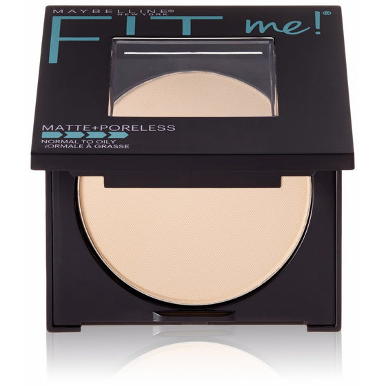 Maybelline New York Fit Me Matte  Poreless Powder Makeup, Porcelain, 0.29 oz.