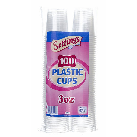 Setting 3 Oz. Disposable Plastic Cups (100 Ct) Pack of 3 300 Cups Total