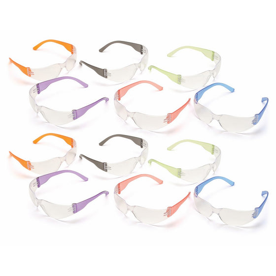 Pyramex Mini Intruder Youth Safety Glasses (12-Pack) - For Children or Women with Smaller Facial Sizes