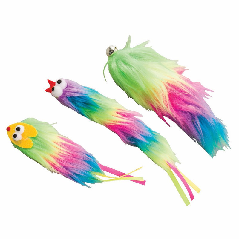 Ethical Pets Tie Dye Plush Cat Toy, 5", Assorted