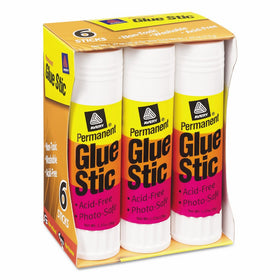 Avery 98073 Permanent Glue Stics, White Application, 1.27 oz (Pack of 6)