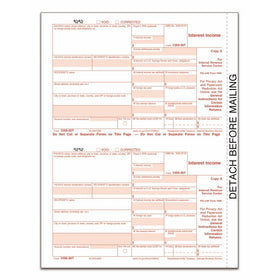 TOPS 2016 - 1099 Interest Tax Forms for Laser Printers, 8.5 x 11 Inches, 4 Parts, Loose Format, White, 24 forms per Pack (22983)