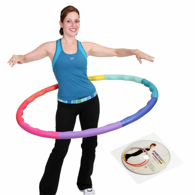 Sports Hoop - Acu Hoop 4M - 4lb (Dia.40") Medium, Weighted Hula Hoop for Workout with 50 minutes Workout Lesson DVD
