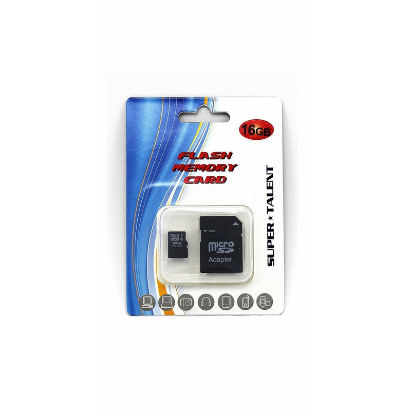 Super Talent 16 GB MicroSDHC Flash Memory with SD Adapter MSD16GST/R