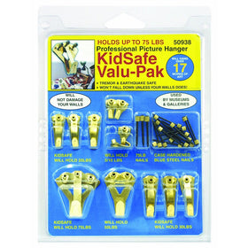 OOK by Hillman 535862 KidSafe Hanger Valu-Pak Kit 10lbs-100lbs