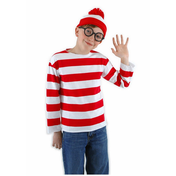 elope Where's Waldo Kid's Large/X-Large Costume Kit