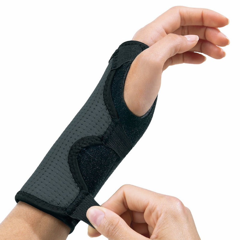 Futuro Reversible Splint Wrist Brace, Provides Support, Retains Full Mobility in Fingers, Adjust to Fit, Black and Gray, Moderate Stabilizing Support