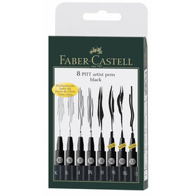 Faber Castell FC167137 Wallet Pitt Pen Nibs Art Set, Assorted