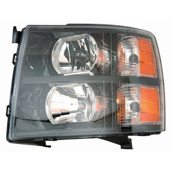 Depo 335-1145P-US2 Chevrolet Silverado Headlight Unit Set with Black Bezel