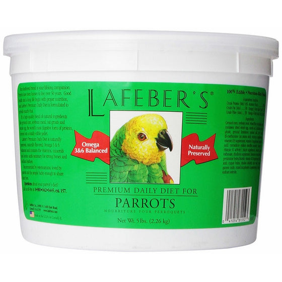 Lafeber Company Parrot Pellets Premium Daily Diet Pet Food, 5-Pound
