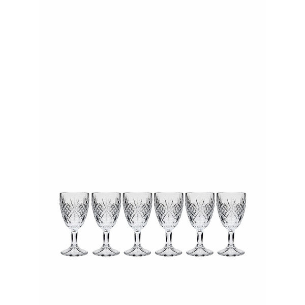 Godinger Set of 6 Dublin Cordial Glasses, Clear