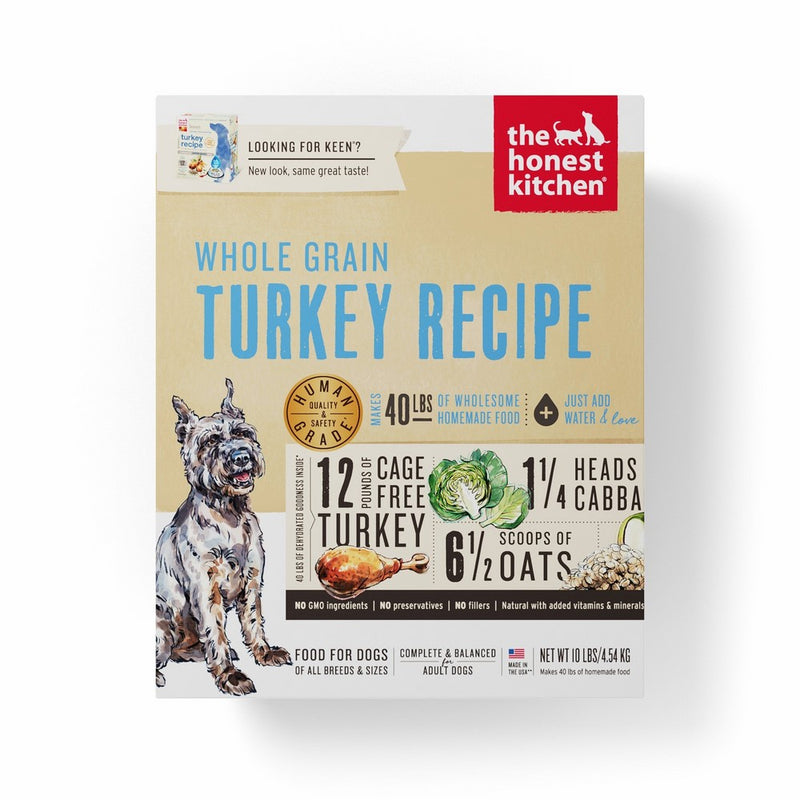 Honest Kitchen The Human Grade Dehydrated Organic Grain Turkey Dog Food, 10 lb - Keen