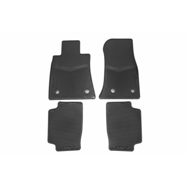 GM Accessories 22759927 Front and Rear All-Weather Floor Mats in Jet Black with ATS Logo