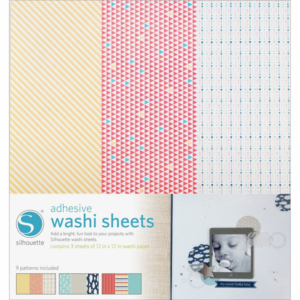 Silhouette Adhesive Patterned Washi Sheets for Scrapbooking