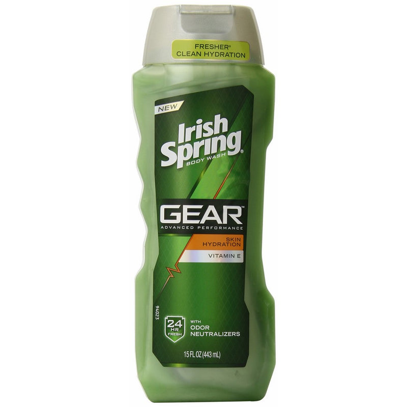 Irish Spring Gear Body Wash, Hydrating, 15 Fl. Ounce