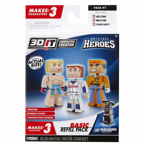 3DIT Character Creator City Heroes Style 1 Basic Refill Pack Novelty Toy