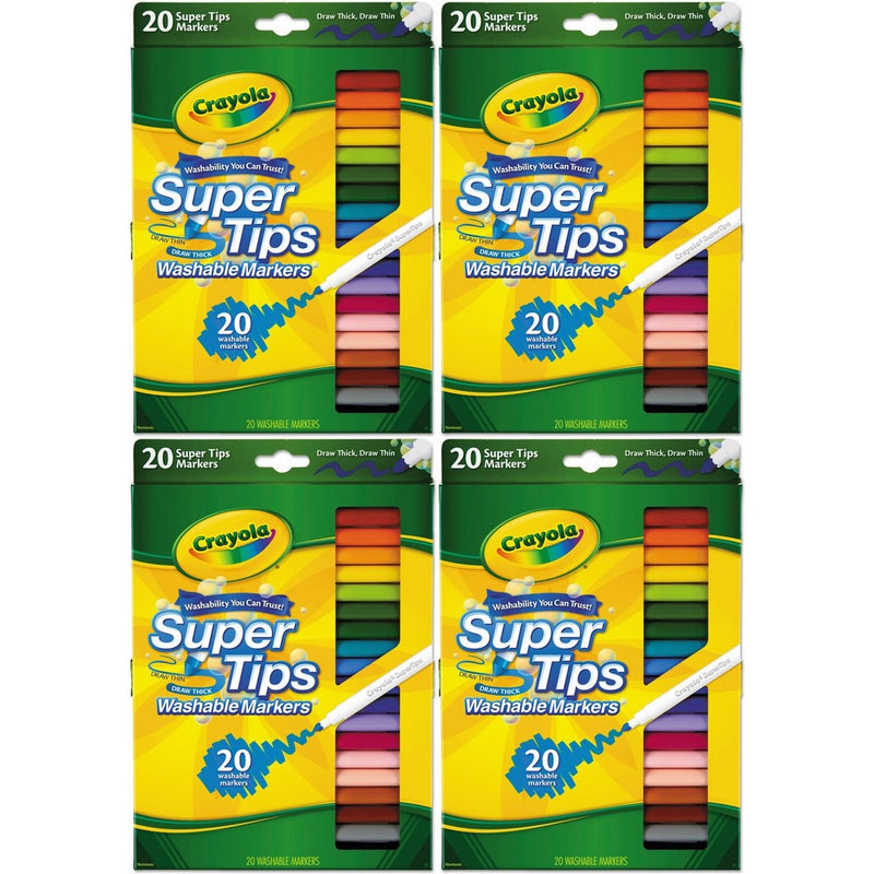 Crayola 58-8106 20CT Super Tips Marker (Pack of 4)