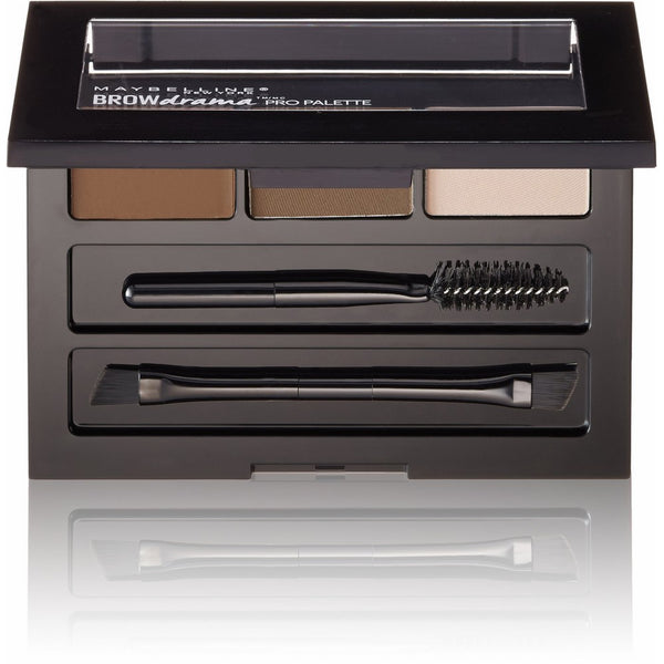 Maybelline Brow Drama Pro Eyebrow Palette, Deep Brown, 0.1 oz.