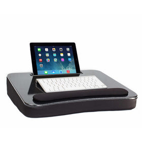 Sofia Sam All Purpose Lap Desk (Black Sparkle Top) with Tablet Slot | Supports Laptops Up To 17 Inches