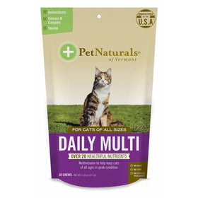 Pet Naturals Daily Multi for Cats, Multivitamin Formula, 30 Bite Sized Chews